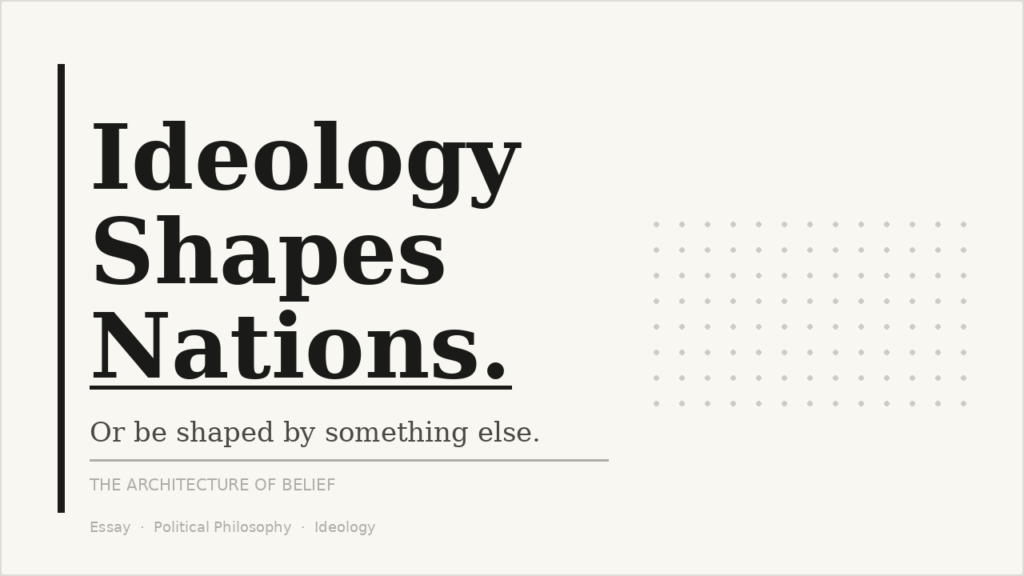 Why ideology matters?